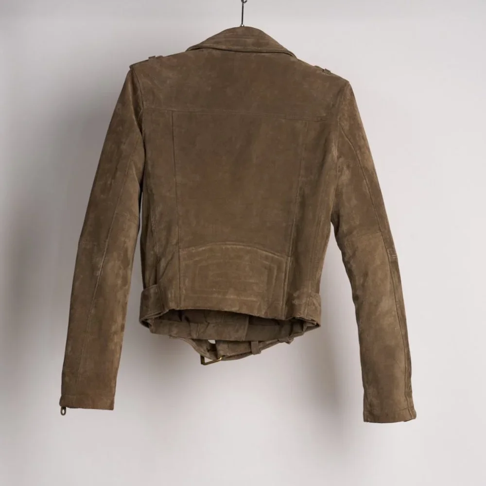 Vintage Vigoss Genuine Suede Leather Moto Jacket - Picture 5 of 7